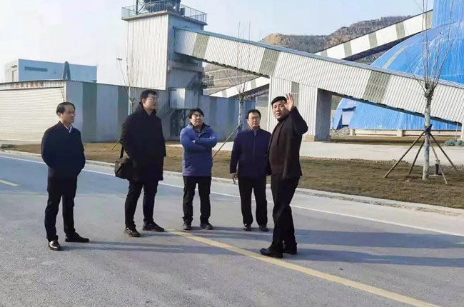 中建路橋集團考察團考察輝縣中天建材 中建路橋集團考察團考察輝縣中天建材