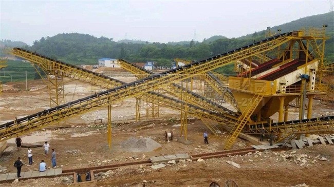 貴州時產450噸中佳攪拌站砂石生產線圖