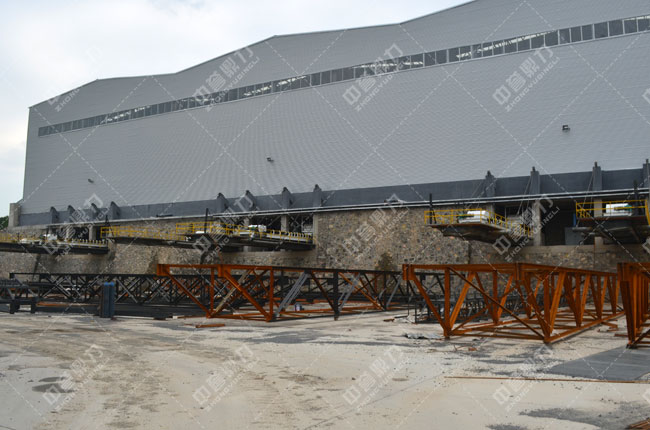 河北白沙時產3000噸石料生產線出料